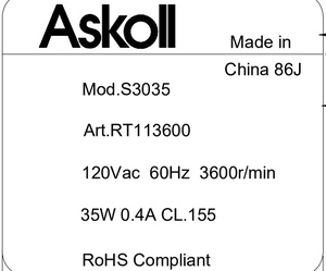 <span class=keywords><strong>Pompe</strong></span> de <span class=keywords><strong>vidange</strong></span> pour <span class=keywords><strong>lave</strong></span>-<span class=keywords><strong>vaisselle</strong></span> Askoll <span class=keywords><strong>Whirlpool</strong></span> W10348269 W10348269 661662 8558995 8565839 W10158351 S3035 RT113600 120V 60HZ - Product Image 3