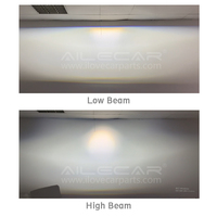 AILECAR LM-1 Mini H4 Bi LED Projecteur Lentille Plug and Play Phare LED 60W 1600LM 6000-6500K Lampe Avant Universelle pour Voiture