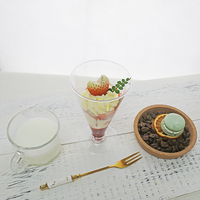 Gobelets jetables en plastique transparent pour mousse, gelée et desserts, pour les fêtes