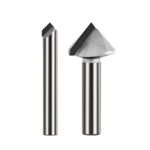 Dao cắt vát cạnh kim cương Nhôm không có gờ Sợi carbon Graphite Độ bóng cao 90 °   60 °   Dao phay vát cạnh <span class=keywords><strong>PCD</strong></span> với hỗ trợ OEM - Product Image 1