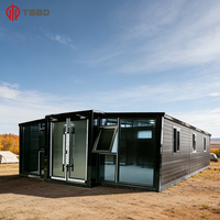 Maison préfabriquée extensible à bas prix de 40 pieds et 20 pieds, 5 chambres, maison mobile préfabriquée en plein air, maison portable