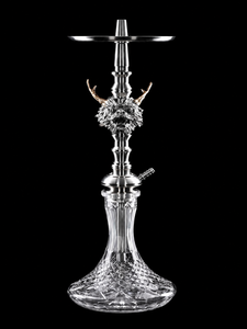 Ensemble Chicha de Luxe en Acier Inoxydable avec Base en Verre Dragon Clown et Tuyau Unique – Vente en Gros OEM - Product Image 2