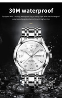 Nouveautés Montres Sport Quartz 5513 pour Hommes, Bracelet en Acier Inoxydable 20mm, Aiguilles Lumineuses, Date Automatique, Montre Business