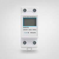 Meter Energi Satu Fasa DIN Rail 220/230V 5(60)A 50/60Hz Kelas 1 LCD Digital kWh Meter Output Pulsa 1600imp/kWh