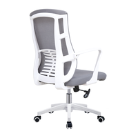 Foshan Furniture Chaise en maille pleine tissu à dossier moyen Chaises de bureau modernes ergonomiques réglables en hauteur