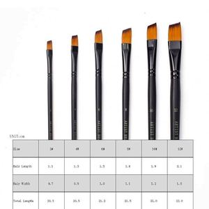 6 Pcs Nylon Wooden Handle Watercolor Artist <b>Paint</b> Brush for Acrylic Watercolor Painting - Product Image 2
