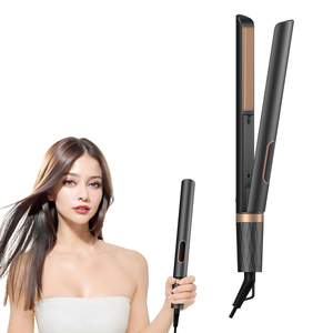 Gran oferta, plancha de pelo de hierro plano 2 en 1, plancha eléctrica PTC negativa, pantalla Digital LED de calor, plancha de pelo de cerámica - Product Image 1