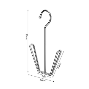Séchoir à chaussures en acier inoxydable en forme de U, robuste et extra épais, avec crochets de drainage, empilable, moderne, pour balcon - Product Image 6