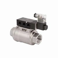 Vanne Coaxiale Pneumatique Filetée en Acier Inoxydable, Vanne de Commutation pour le Contrôle du Gaz et des Liquides