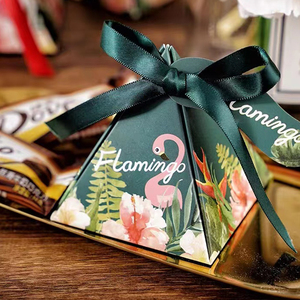 Cajas de Lujo para Dulces de Boda y Recuerdos para Fiestas, Cajas de Pastel para Invitados, Empaque de Papel Impreso para Regalo de Boda - Product Image 2