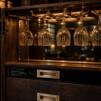 Ameublement complet sur mesure et armoire à vin mobile en cuir véritable sur mesure