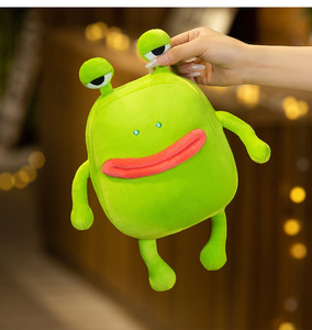 Cuscino a Forma di Rana, Peluche Cartoonesco per Dormire, in Memory Foam, Sfoderabile e Lavabile, per Studenti e Bambini, Giocattolo Peluche Carino e Divertente - Product Image 4