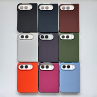 JOYPORODO L218 Étui pliable à cadre ouvert avec couverture avant sans charnière, dos en cuir synthétique magnétique 2400GS pour iPhone Duo
