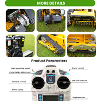 Pemotong Rumput Robot Mini Efisiensi Tinggi, Mesin Pemotong Rumput Crawler Brush Cutter Terlaris untuk Perawatan Rumput