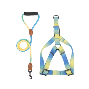 Gradient Polyester Designer Wholesale Pet <b>Dog</b> Leash and Harness Custom <b>Dog</b> Harness Set - Product Image 6