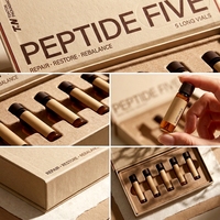 Boîte rigide personnalisée en carton blanc pour 5 flacons de peptides, impression offset sur pulpe moulée