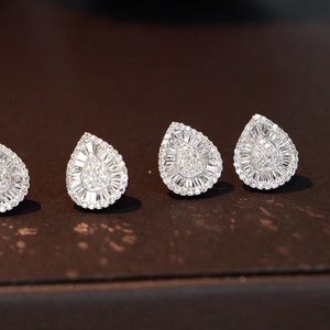 Orecchini pendenti a forma di pera per donna, gioielli per le orecchie alla moda, dolci ed eleganti, in stile scintillante - Product Image 4
