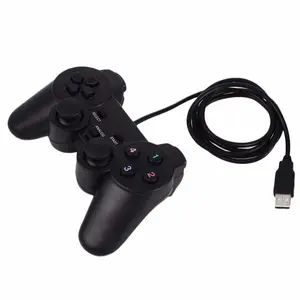 KOSTENLOSER VERSAND Vibration Wired USB Controller Gamepad Joypad Für WinXP/Win7/Win8/Win10 Für PC Computer Laptop Black Game Joystick