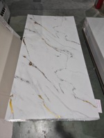 Lámina de PVC con Diseño de Mármol UV1220*2440mm, 3mm de Grosor, Alto Brillo, Resistente al Fuego, Garantía de 3 Años, Impermeable para Exteriores, Moderna, para Comercios, Hogares y Baños