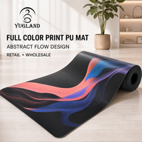 Tapis de yoga antidérapant en caoutchouc PU lisse Yugaland Alignment Line pour studio professionnel – Vente en gros