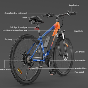 Bicicleta Eléctrica Ridstar S29 City, Motor sin Escobillas de 1000W, Batería de Litio de 15Ah, 50km/h, 29 Pulgadas, Envío Directo desde la UE, Bicicleta Eléctrica Retro S29 Vintage - Product Image 5