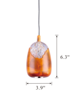 PP24003 Beliebtes Design Dekorativer Metall-und Acryl schirm Orange Farbe LED Pendel leuchte 110-240V