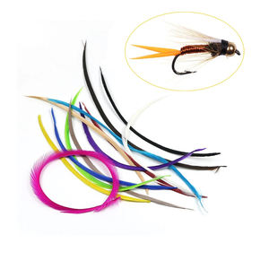 Material para Atar Moscas de Pesca, Cola de Ninfas Prince con Cuentas de Pluma de Ganso, Material para Atar Moscas de Piedra, <span class=keywords><strong>Negro</strong></span>, Blanco, Marrón, Rojo, Verde, Rojo Azul - Product Image 1