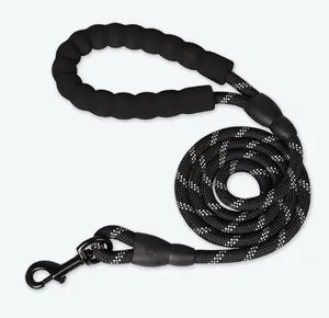 Custom luxury heavy duty retractable flexible long cotton pet training rope dog leash for puppy