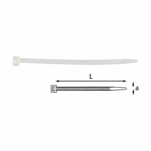 Bridas para cables Usag 765 EB de polipropileno autoextinguible UL 94 V2 para gestión de cableado eléctrico - Product Image 1
