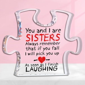 Diytree moda acrílico rompecabezas forma placa conmemorativa <span class=keywords><strong>hermana</strong></span> <span class=keywords><strong>cumpleaños</strong></span> o Navidad decoración regalo decoración personalizada - Product Image 2