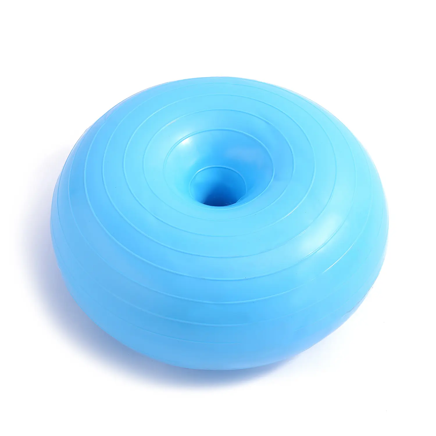 Hot selling high quality gym fitness balance workout exercise inflatable anti burst PVC donuts yoga ball