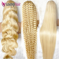 Peluca frontal de encaje transparente 613, cabello humano brasileño 613 Rubio, 40 pulgadas, cabello virgen 613, gran oferta