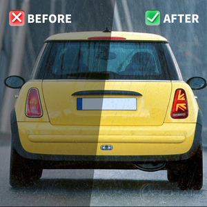 Feux arrière archaïques pour Mini Cooper R50 R52 <span class=keywords><strong>R53</strong></span> 2001-2007 Feux arrière à LED Union Jack Feu arrière avec clignotant séquentiel - Product Image 6