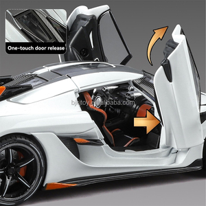 Coche Deportivo de Carreras a Escala 1/24, Réplica Realista de Aleación, Juguete Coleccionable, Modelo de Vehículo con Sonido, Luz y Función de Retroceso - Product Image 4