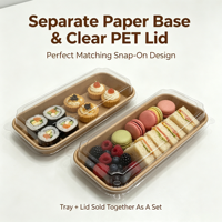Plateau en papier kraft jetable robuste, logo personnalisé imprimé, assiette à dîner, prix d'usine