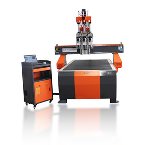 Router CNC 1325 con un mandrino e tre teste di taglio, tavolo a T multiuso per taglio legno, alluminio, acrilico e profili in alluminio - Product Image 4