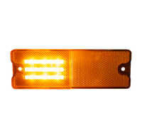 24V IP67 Rectangle Ambre Indicateur Side Marker Lights LED Truck Trailer Light avec Réflecteur LED Truck Side Lights