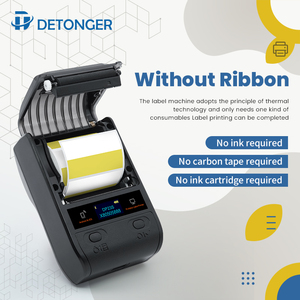 Detonger inkless dp23 nhiệt máy in nhãn không cần mực hoặc Ribbon siêu thị giá kệ tag thương mại máy in nhãn - Product Image 3