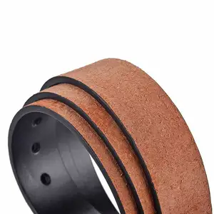Cinturón de cuero genuino de grano superior para hombre, fabricación profesional, personalizado, duradero, negro, hebilla de pin de pu