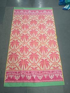Toalla de Playa con Estampado de Leopardo Rosa y Naranja, Estilo Batik Floral, Toalla de Viaje de Algodón, Toalla de Baño para Hotel y Piscina - Product Image 3