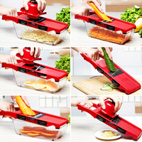 Wxl007 Groenten Snijmachines Shredders Multi-Slicer Dunschiller Wortelfruit 6 In 1 Gadgets Snijgereedschap Groentesnijder Rasp
