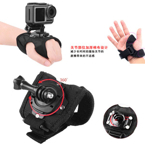 ที่ยึดกล้องแอคชั่น Telesin แบบติดข้อมือ หมุนได้ 360 องศา ทำจากไนลอน สำหรับ GoPro Hero10 9 8 7 6 5 4 - Product Image 1