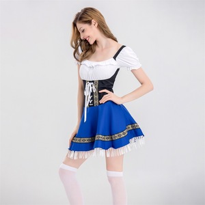 Vestido Tradicional Bávaro <span class=keywords><strong>para</strong></span> Mujer, Disfraz de Oktoberfest Alemán, Disfraz de <span class=keywords><strong>Carnaval</strong></span> de Cerveza, Vestido Dirndl de Poliéster <span class=keywords><strong>para</strong></span> Adultos - Product Image 4