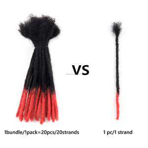 Vente en Gros Doux Faits à la Main Locs Dreadlocks Crochet Cheveux 0.6cm Ombre Couleur Extension de Cheveux Humains - Product Image 2