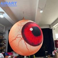 Modèle gonflable sur mesure pour décoration, Grand ballon gonflable œil de monstre rouge pour les festivals d'Halloween