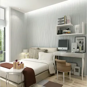 आधुनिक गैर बुना 3D पैटर्न पर्यावरण संरक्षण के लिए वॉलपेपर बेडरूम, कमरे में रहने वाले और बाथरूम वॉलपेपर दीवार कोटिंग