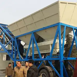 Yeni tasarım HZSY35 35m 3/h hazır bir mobil beton 3 karışık harmanlama santrali