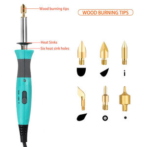 Kit de pirograbado de hierro para soldar, bricolaje, con pluma de pirograbado para manualidades, Sello de <span class=keywords><strong>cuero</strong></span> - Product Image 2