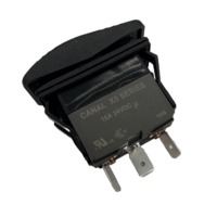 Interrupteur à bascule 3P SPST 16A 24V IP67 bleu noir ON-OFF-ON Pa66 certifié CQC pour usage industriel, équipement extérieur, agricole 250vac