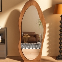 Grand miroir en verre à décor ondulé pleine longueur pour mur seul miroir de sol pour salle de bain chambre décor à la maison salon fête